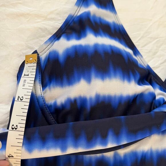Athleta Del Mar Tara Tie Dye Striped Halter Swim Dress In Blue Size 34 B… - Picture 7 of 8
